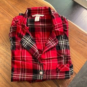 Victoria Secret - Plaid Pajama Set- Size S - Red Black